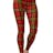 Womens Red Plaid Leggings