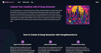 SongGenerator.io: Create Music for Free gallery image