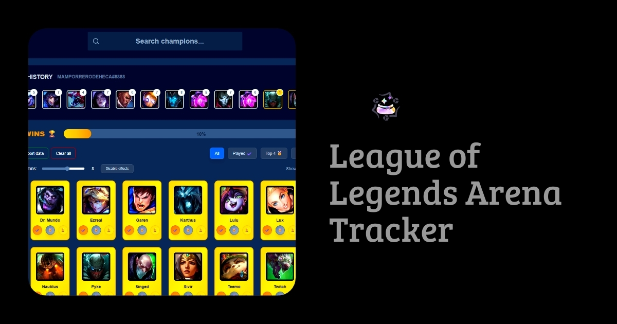 League of legends arena tracker gallery image