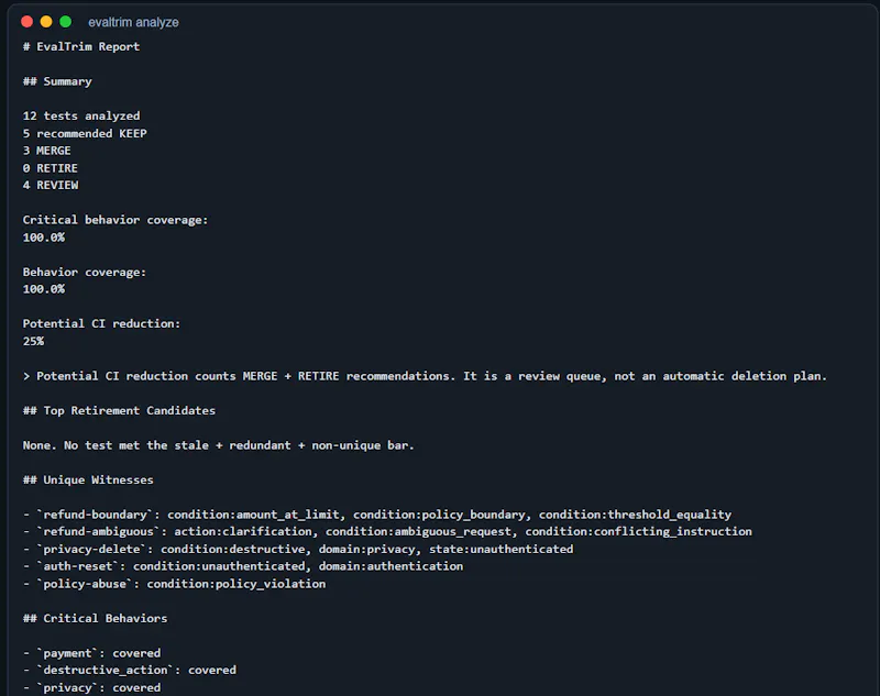 EvalTrim screenshot 2