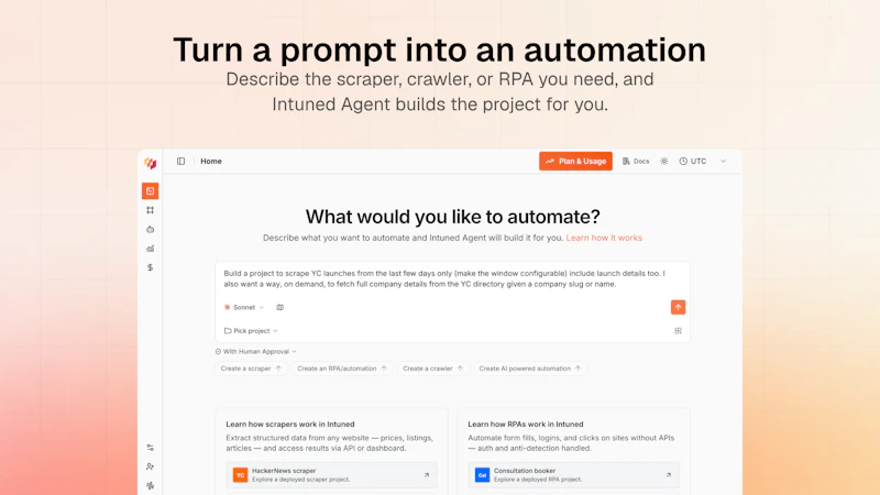 Intuned Agent screenshot 2