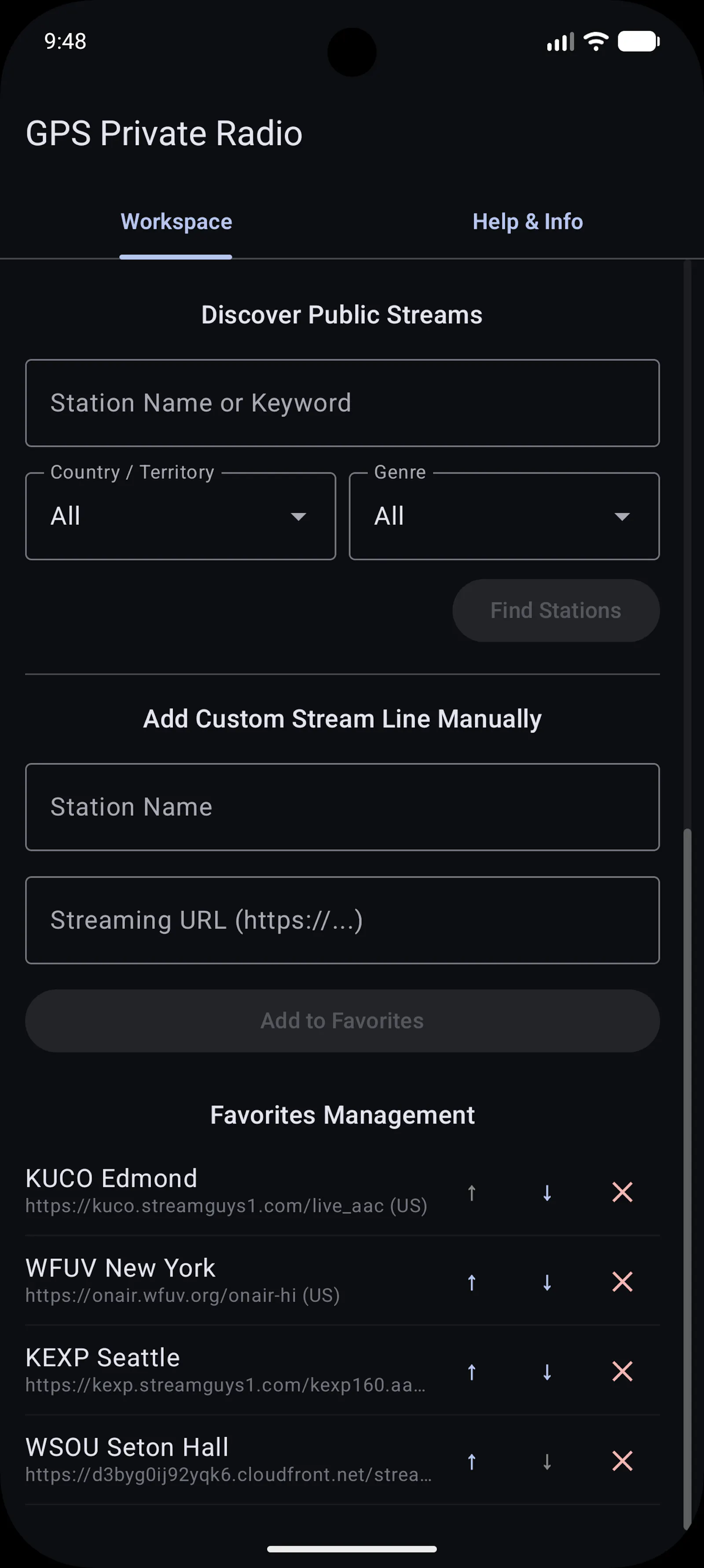 GPS Radio: Private Streamer screenshot 2