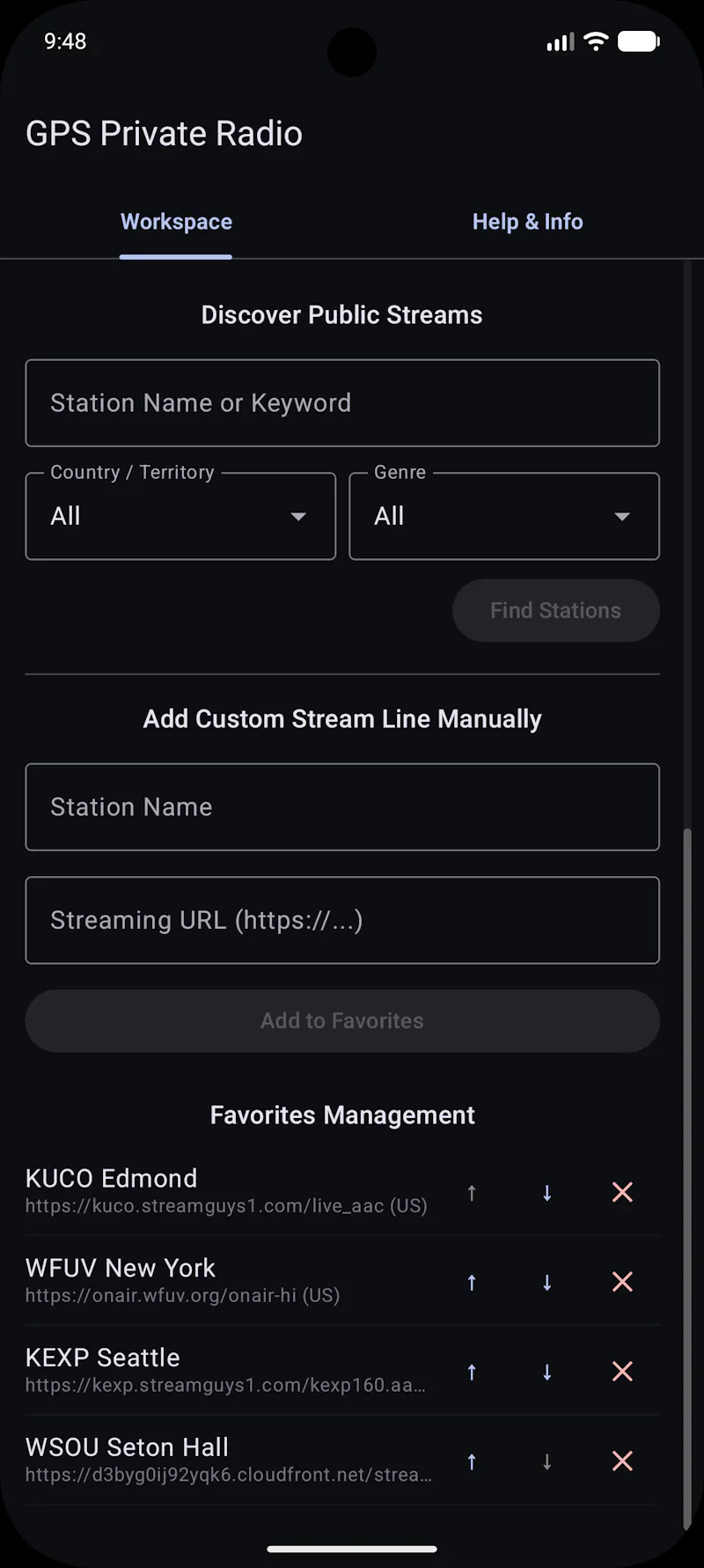 GPS Radio: Private Streamer screenshot 2