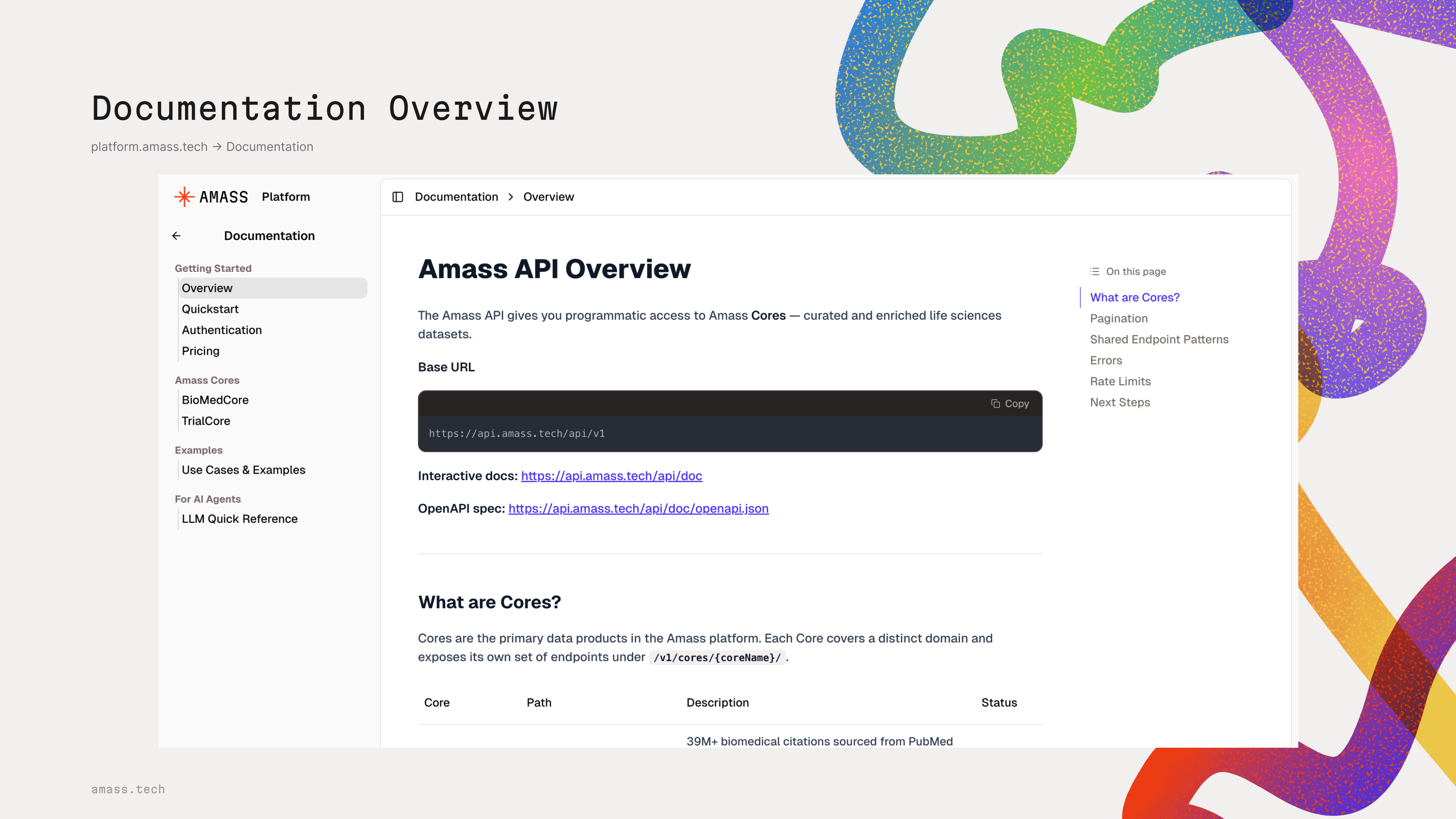 Amass API gallery image