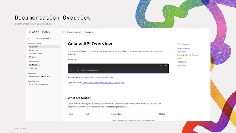 Amass API screenshot 2