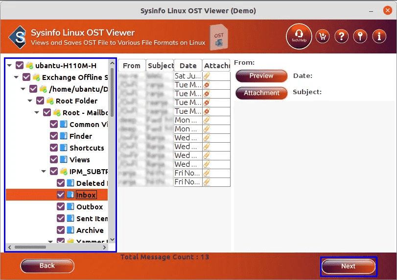 Sysinfo लिनक्स ओस्ट व्यूअर - Sysinfo Linux OST व्यूअर लिनक्स पर OST फ़ाइलों को पढ़ने और सहेजने के लिए मीडिया 2