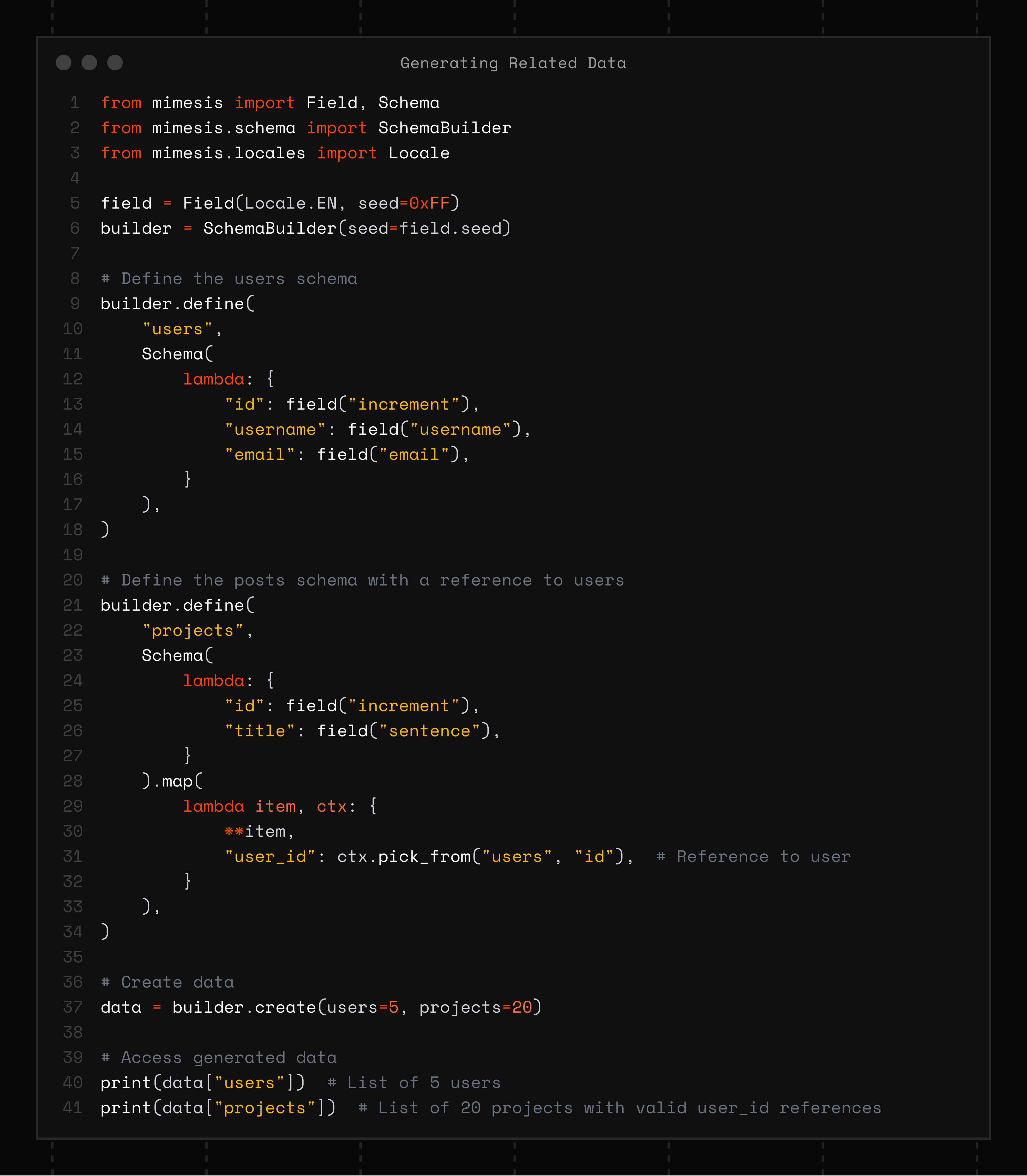 Mimesis: Synthetic Data Generator - Screenshot 2 showing product features and functionality