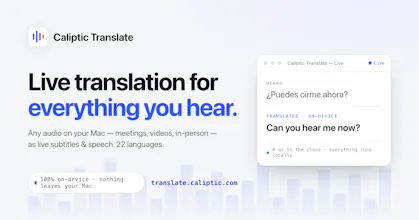 Caliptic Translate — Real gallery image
