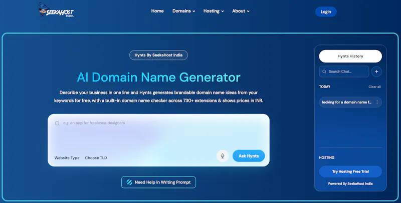 Hynts - AI Powered Domain Name Generator screenshot 4