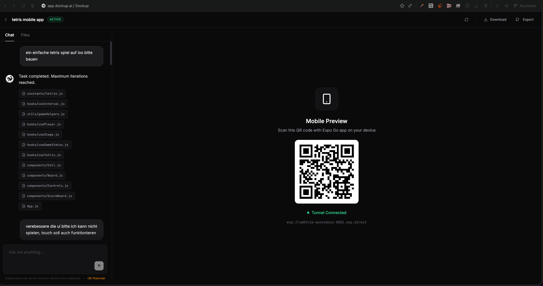 DockUp.ai - Screenshot 4 showing product features and functionality