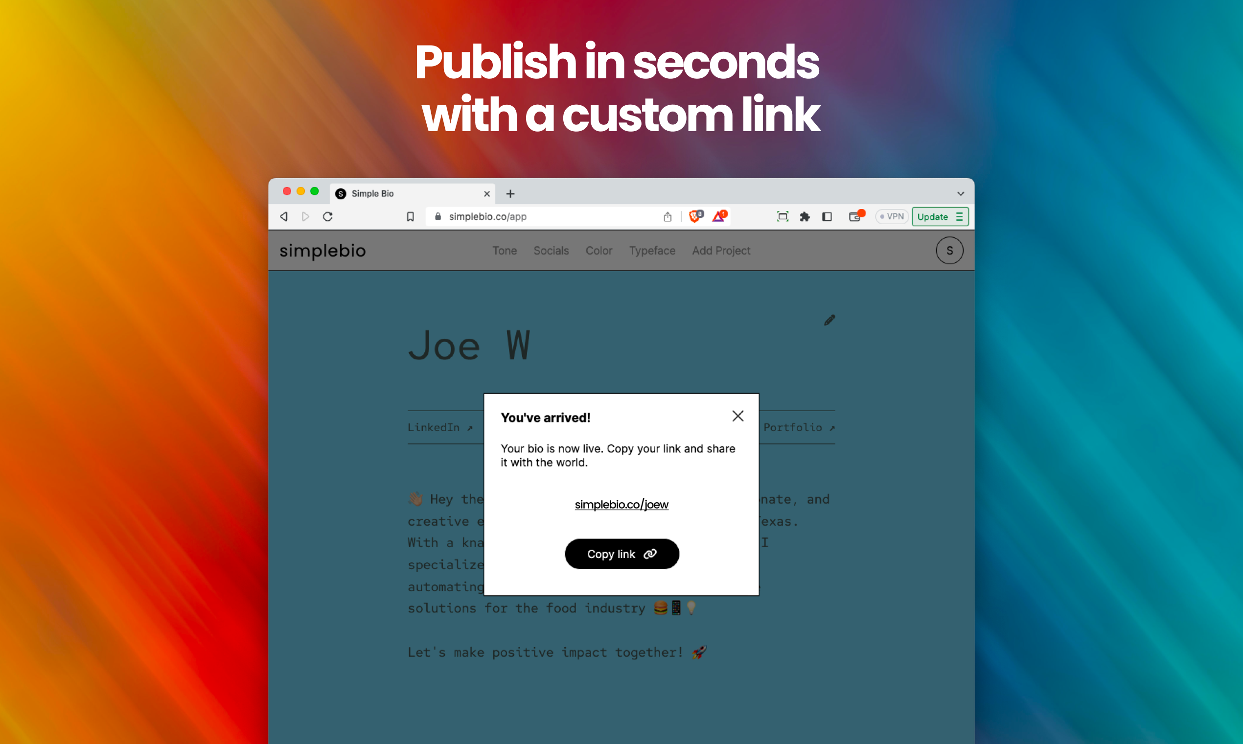 Simplebio - Превратите свой LinkedIn в личную страницу Kickass медиа 5