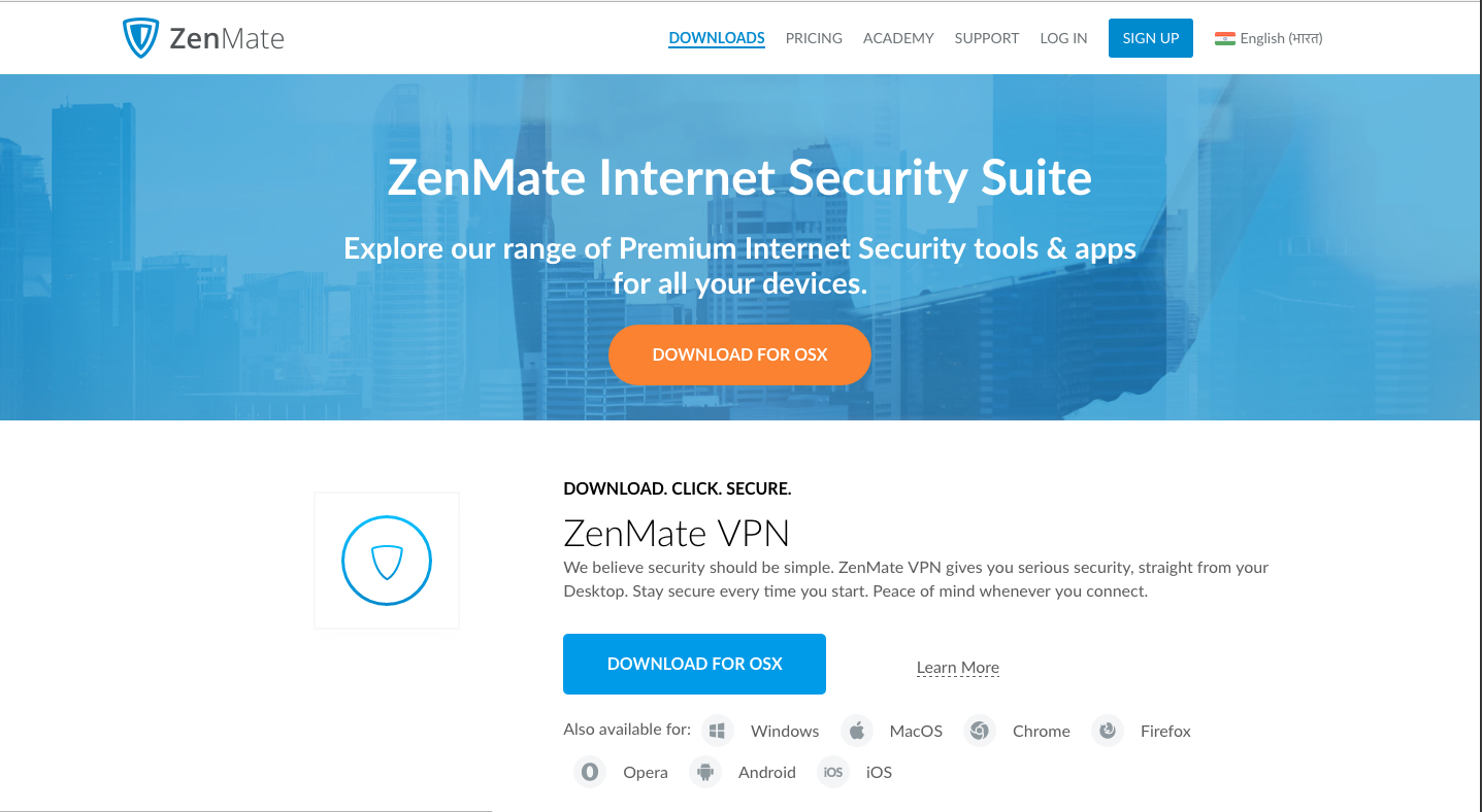 ZenMate VPN for  Windows, MacOS, Chrome, Firefox, Opera, Android, iOS. gallery image