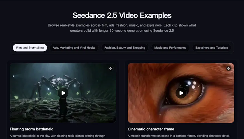 Seedance 2.5 screenshot 2
