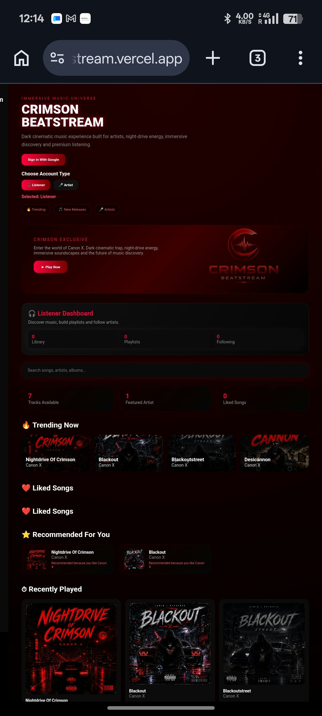 Crimson beatstream  gallery image