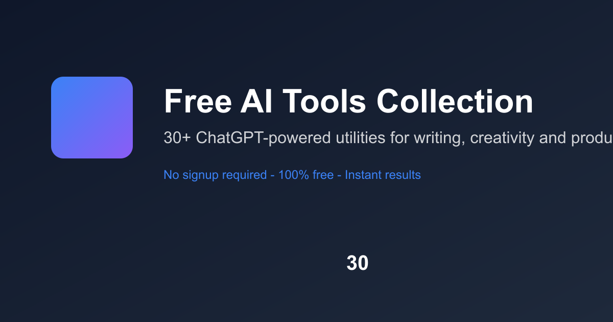30tools - Free AI Tools for Everything gallery image