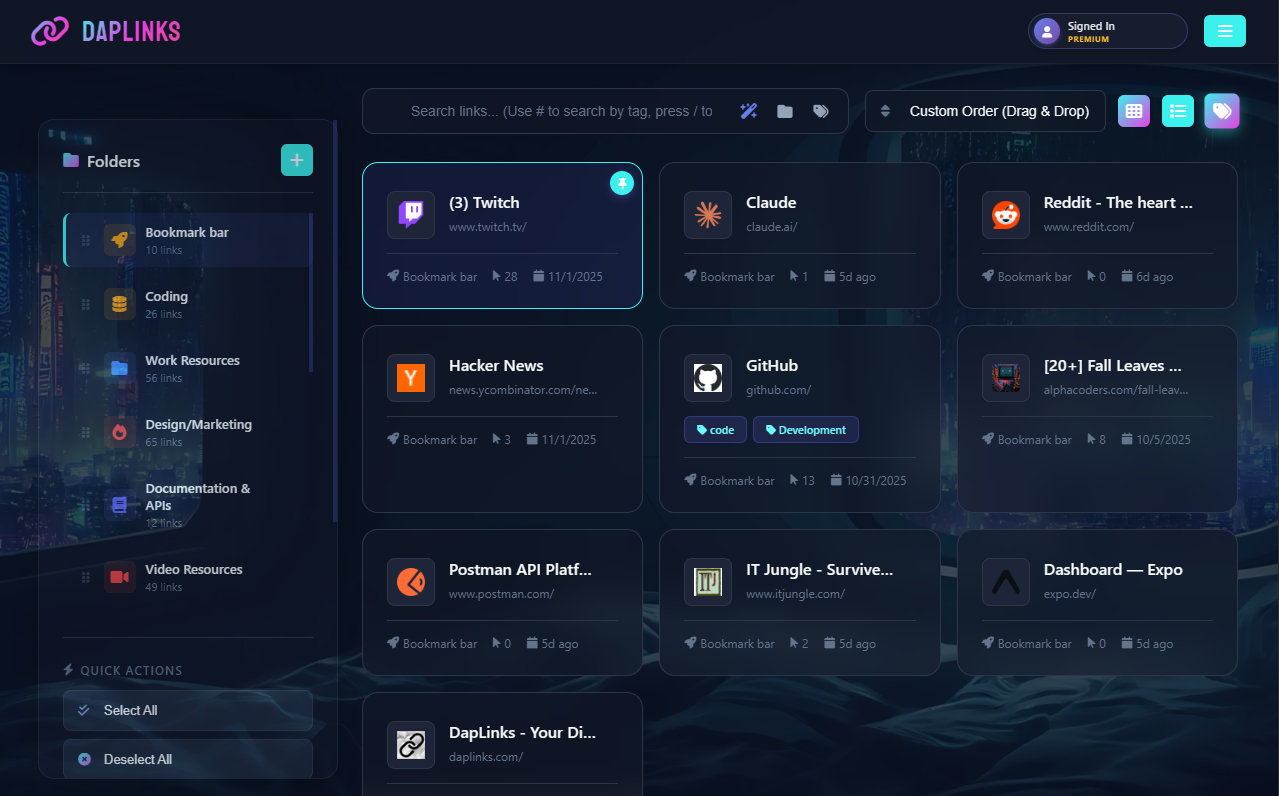 Daplinks - Main product screenshot demonstrating key features and user interface