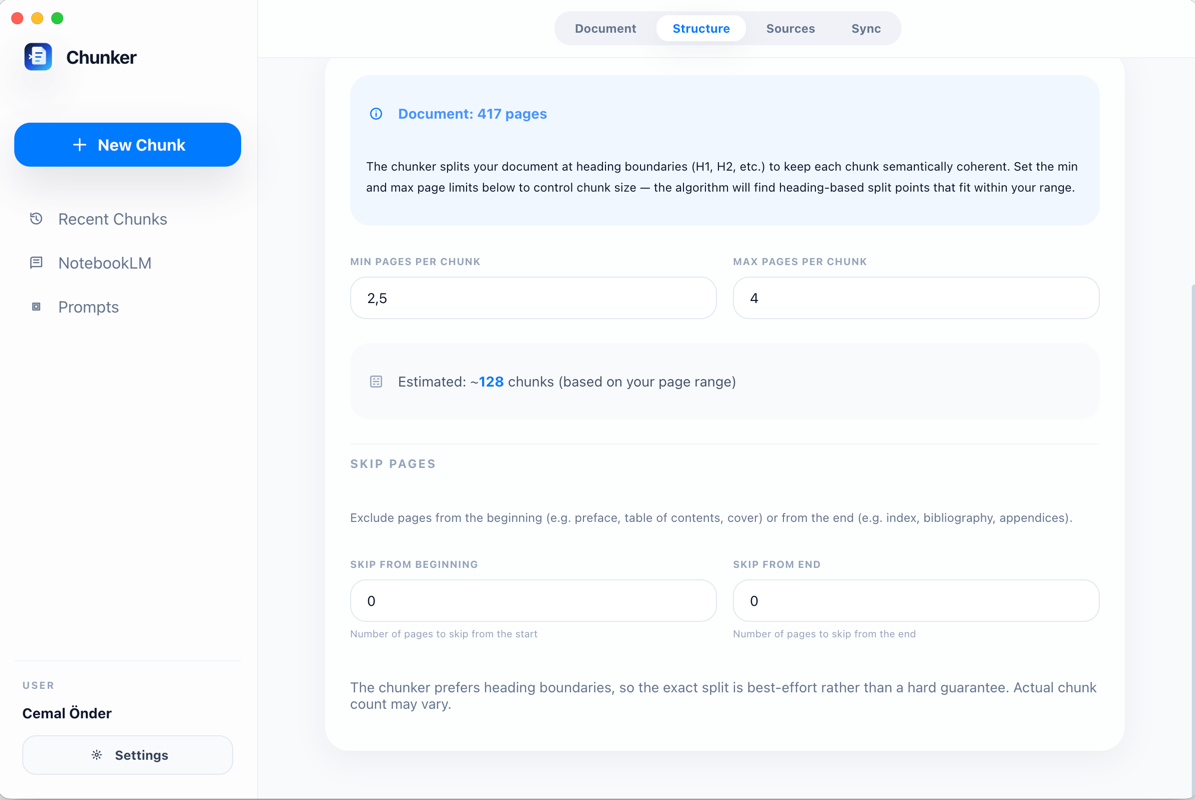 NotebookLM Chunker gallery image