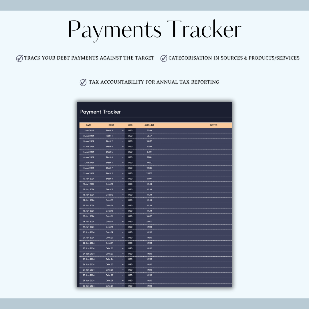 Debt Payoff Tracker Spreadsheet media 3