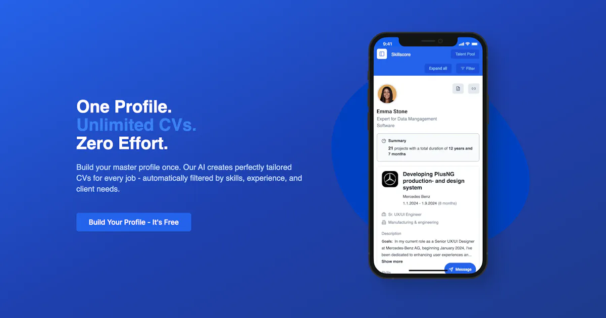 SkillScore - AI Talent Matching 