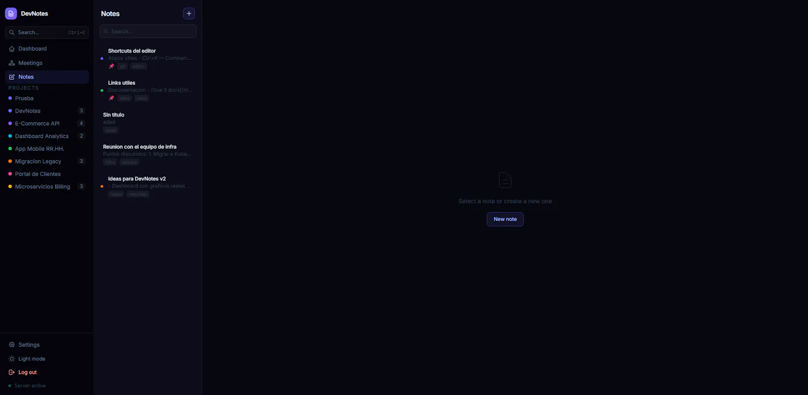 DevNotes screenshot 4