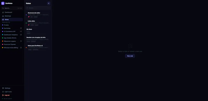 DevNotes screenshot 4