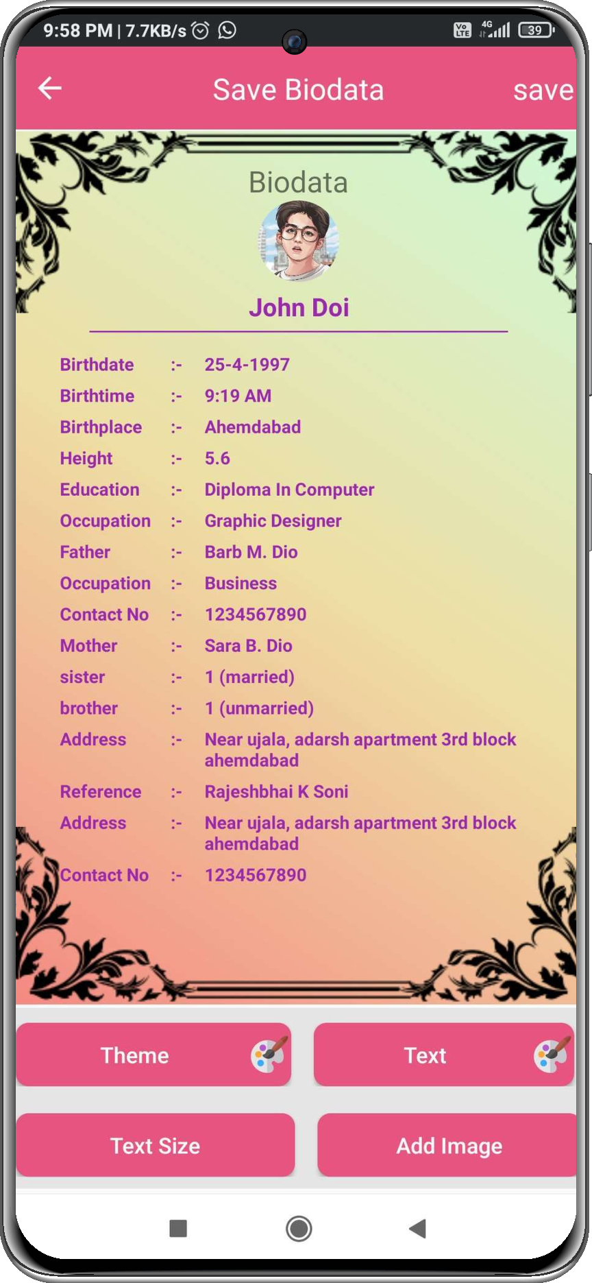 Perfect Biodata Maker gallery image