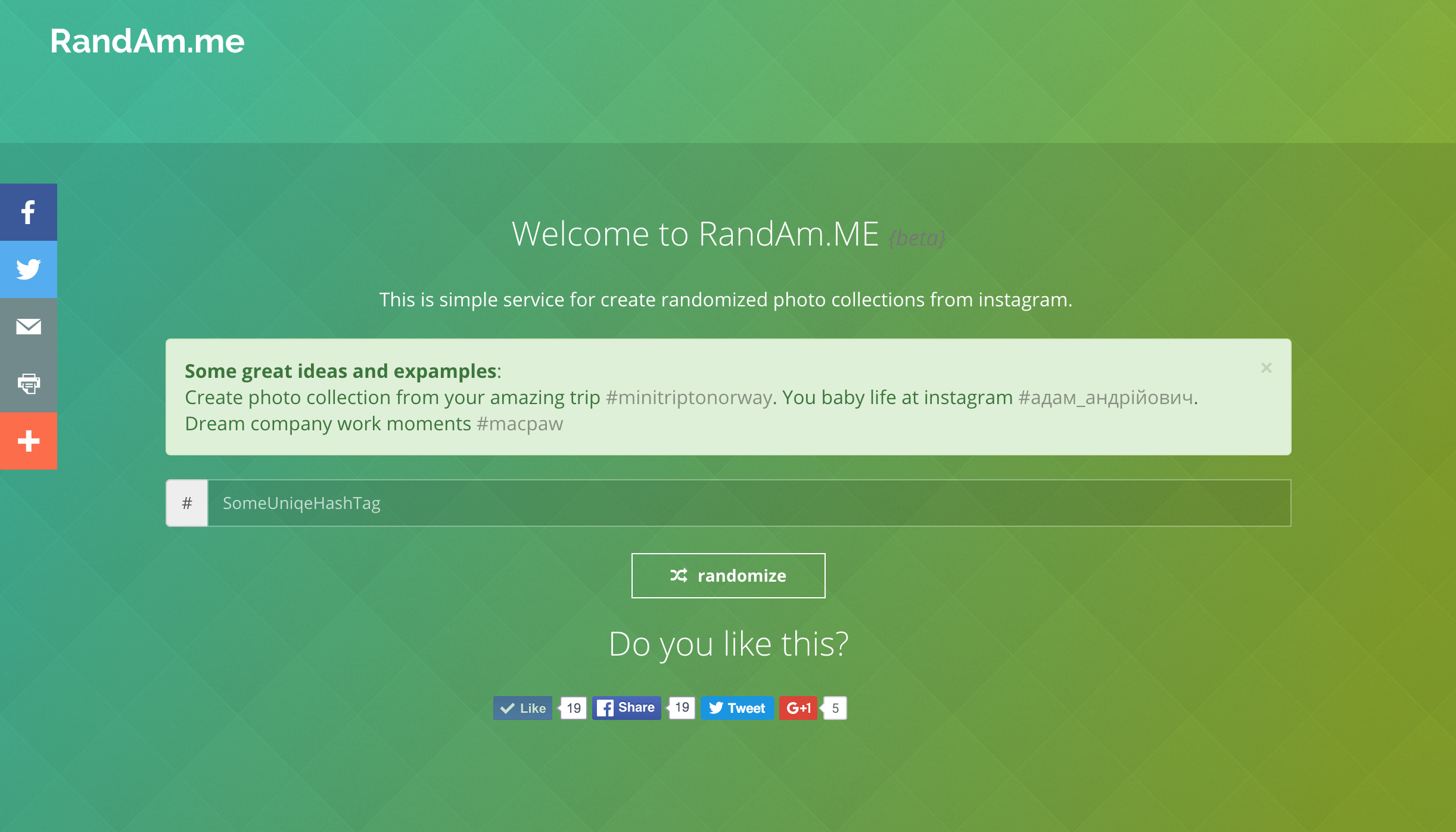 RandAm - Randomize Instagram photos