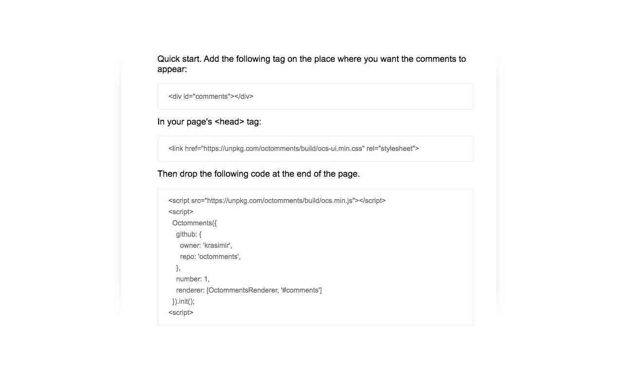 Octomments gallery image