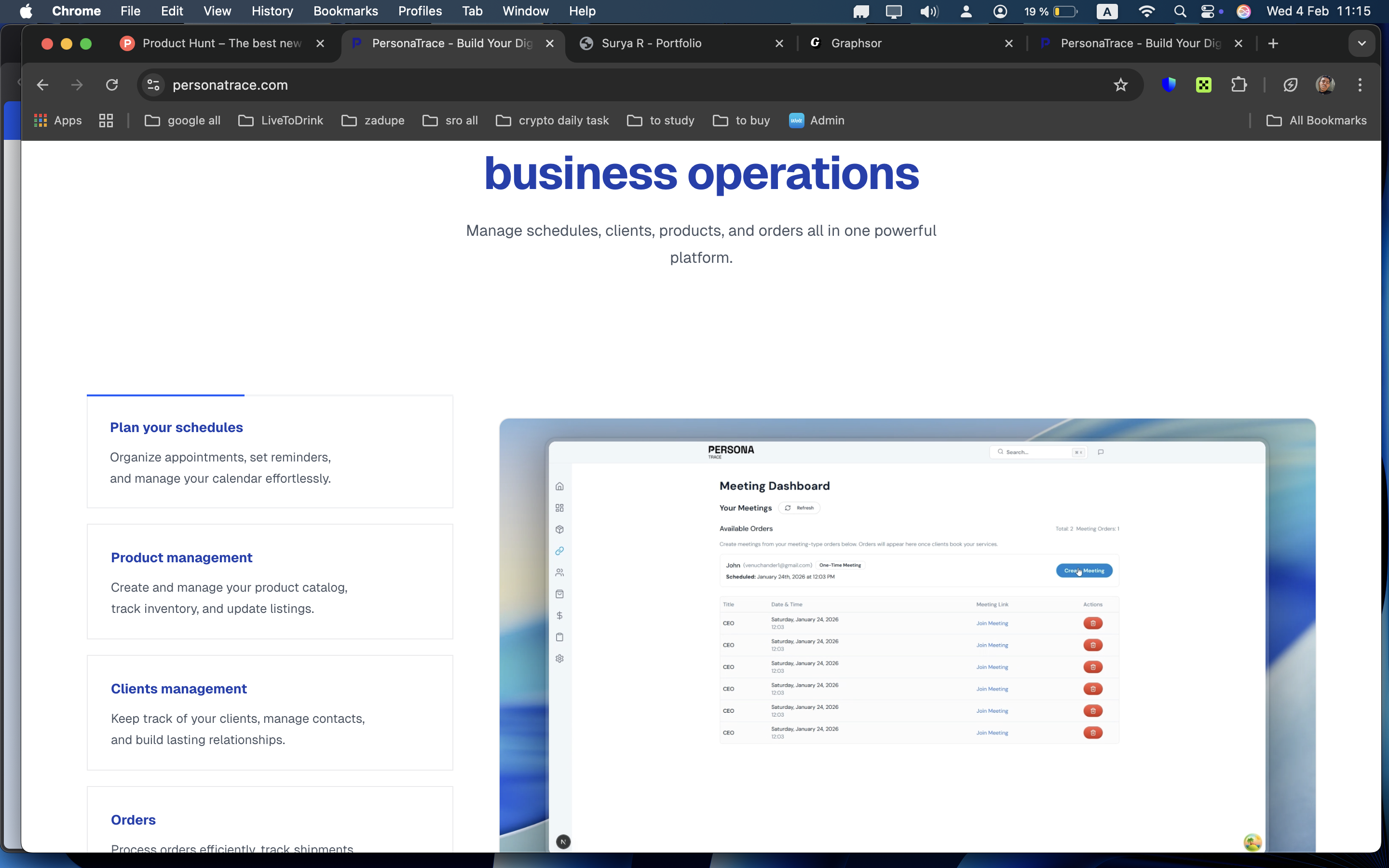 PersonaTrace - Main product screenshot demonstrating key features and user interface