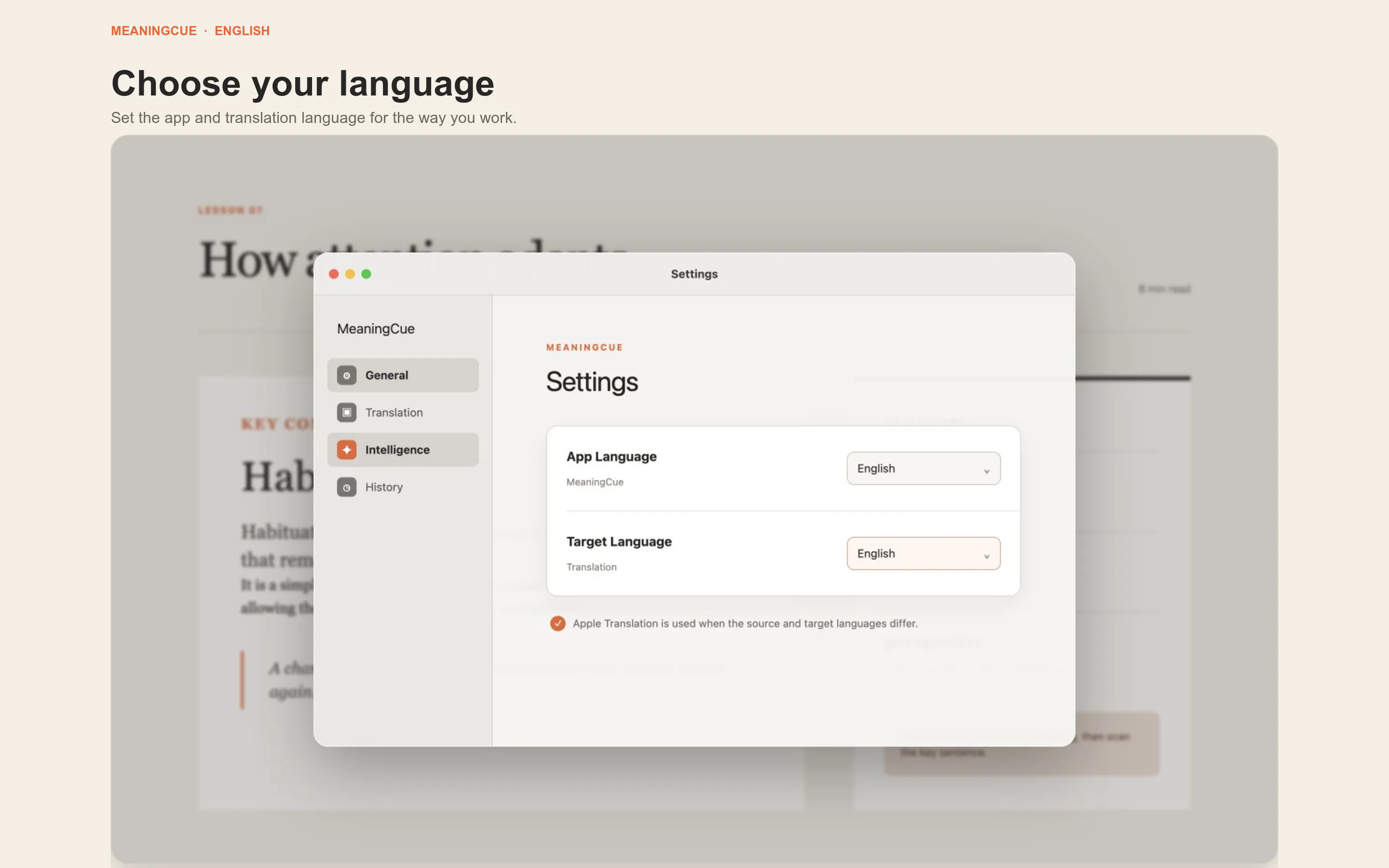 MeaningCue screenshot