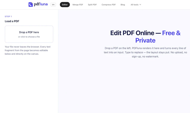 PDFluna screenshot 2