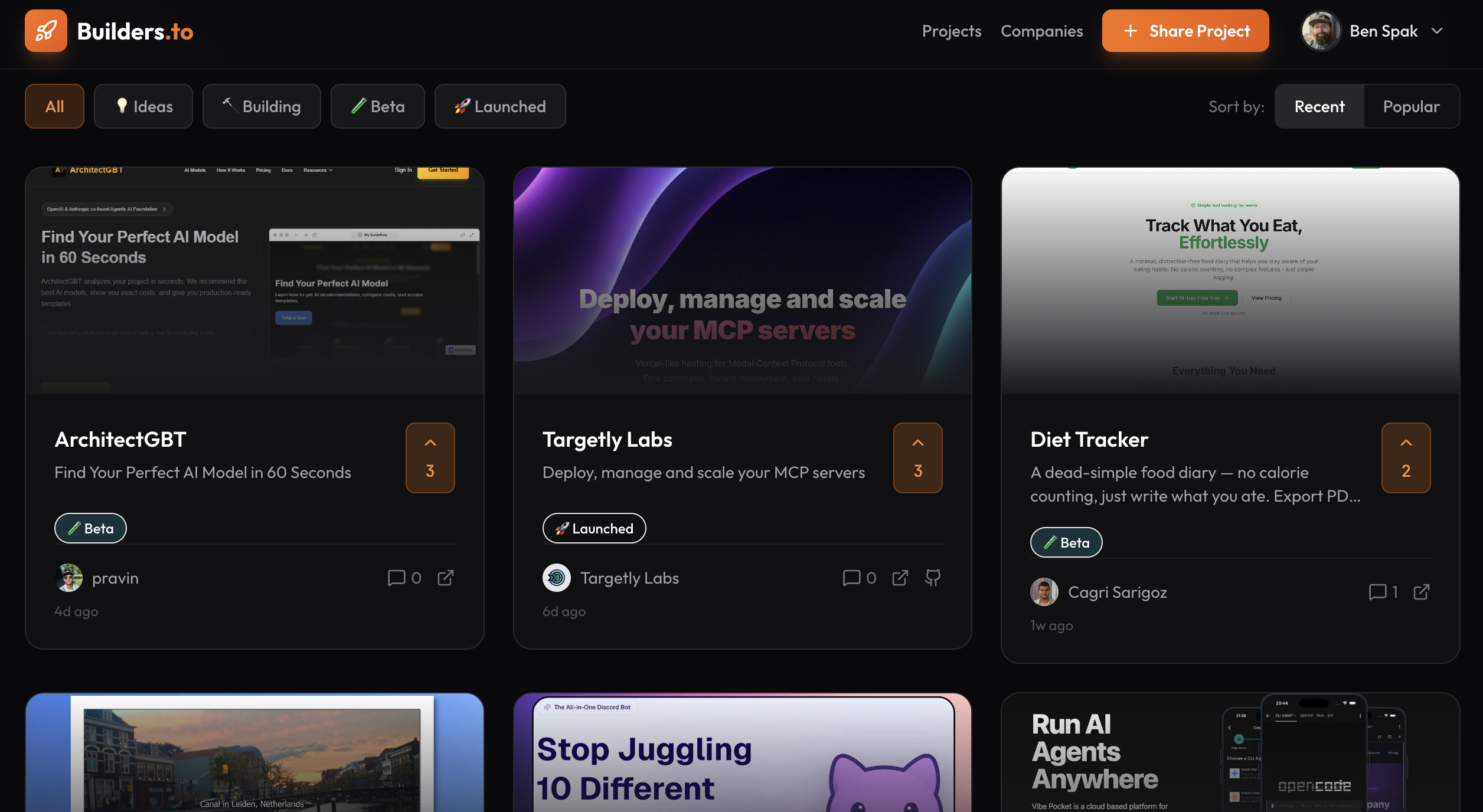 Builders.to - Screenshot 3 showing product features and functionality