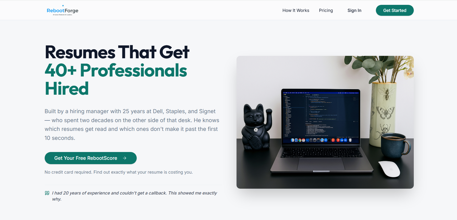 RebootForge - Product Hunt launch logo and brand identity