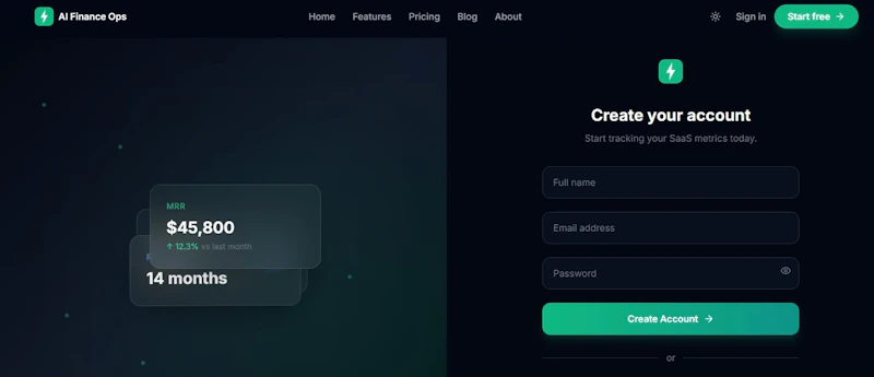 AI Finance Ops screenshot 1