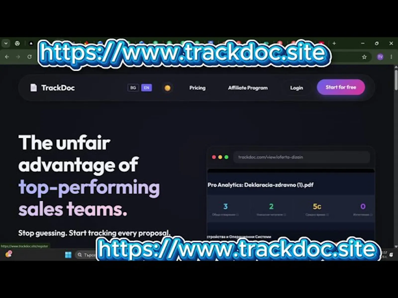 TrackDoc    screenshot 1 (video preview)