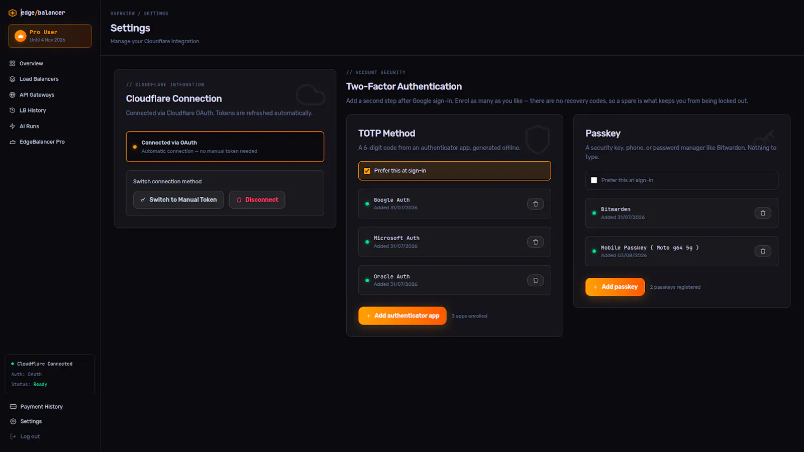 EdgeBalancer screenshot 2