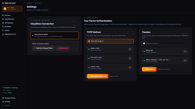 EdgeBalancer screenshot 2