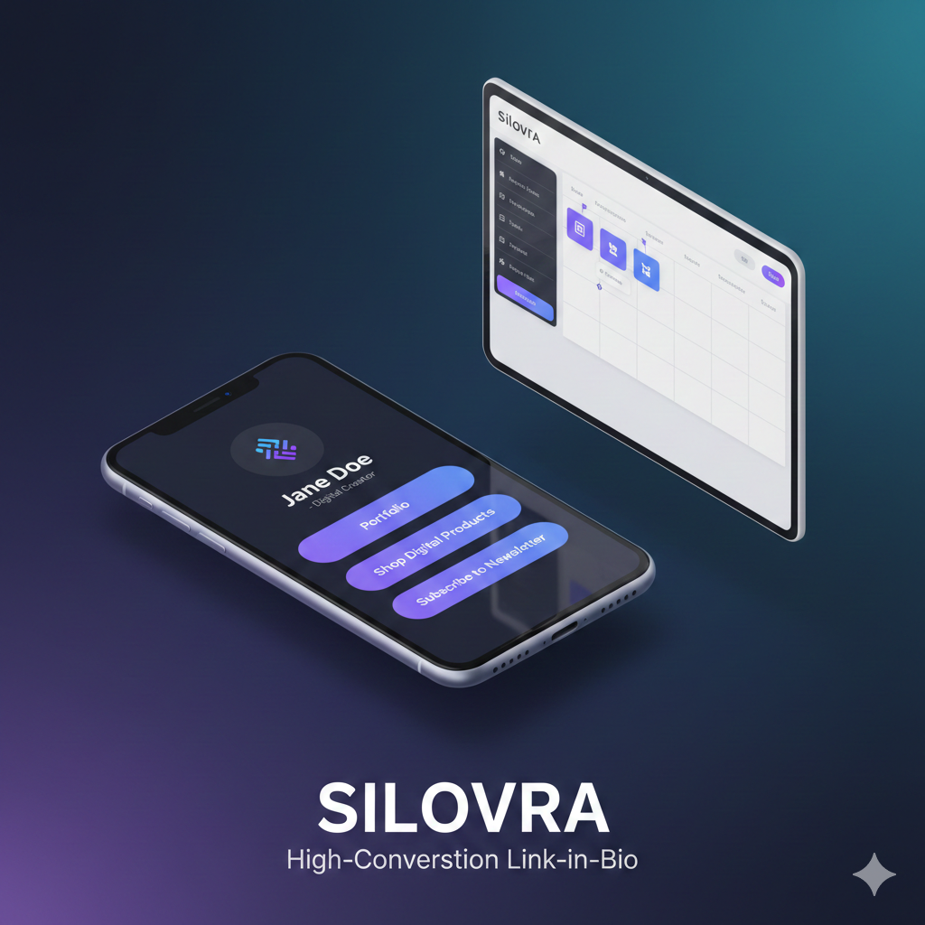 Silovra — High-Converting Link-in-Bio - Product Hunt launch logo and brand identity