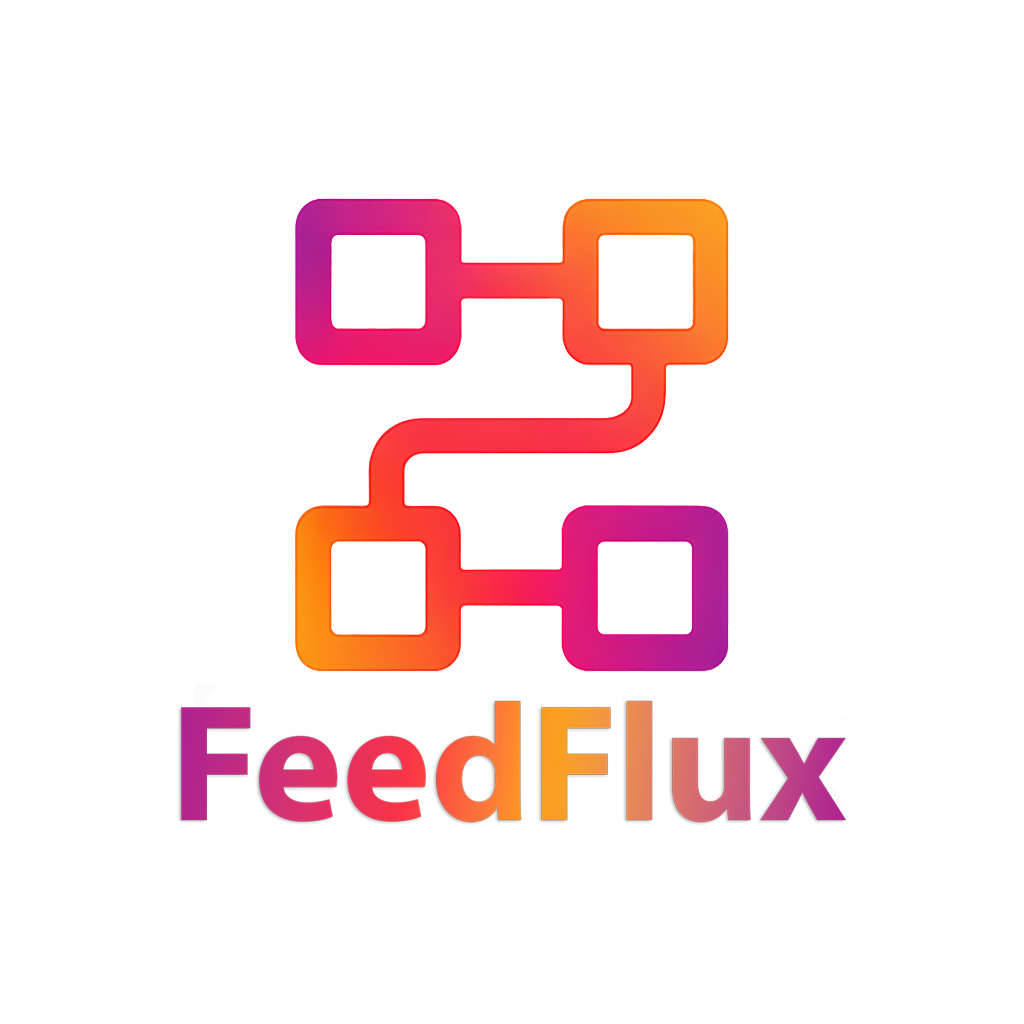 FeedFlux - Product Hunt launch logo and brand identity