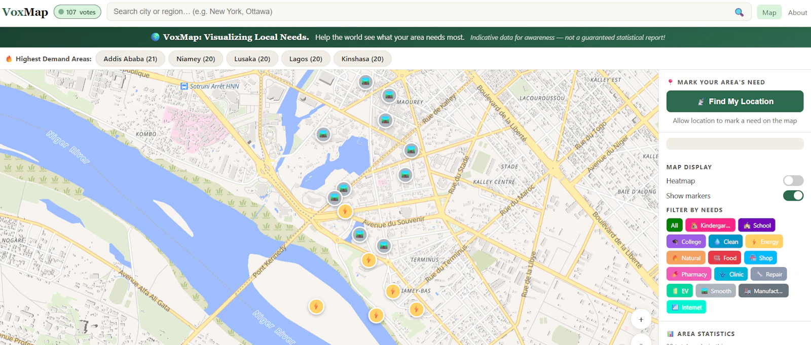 VoxMap — Community Needs Map screenshot 2