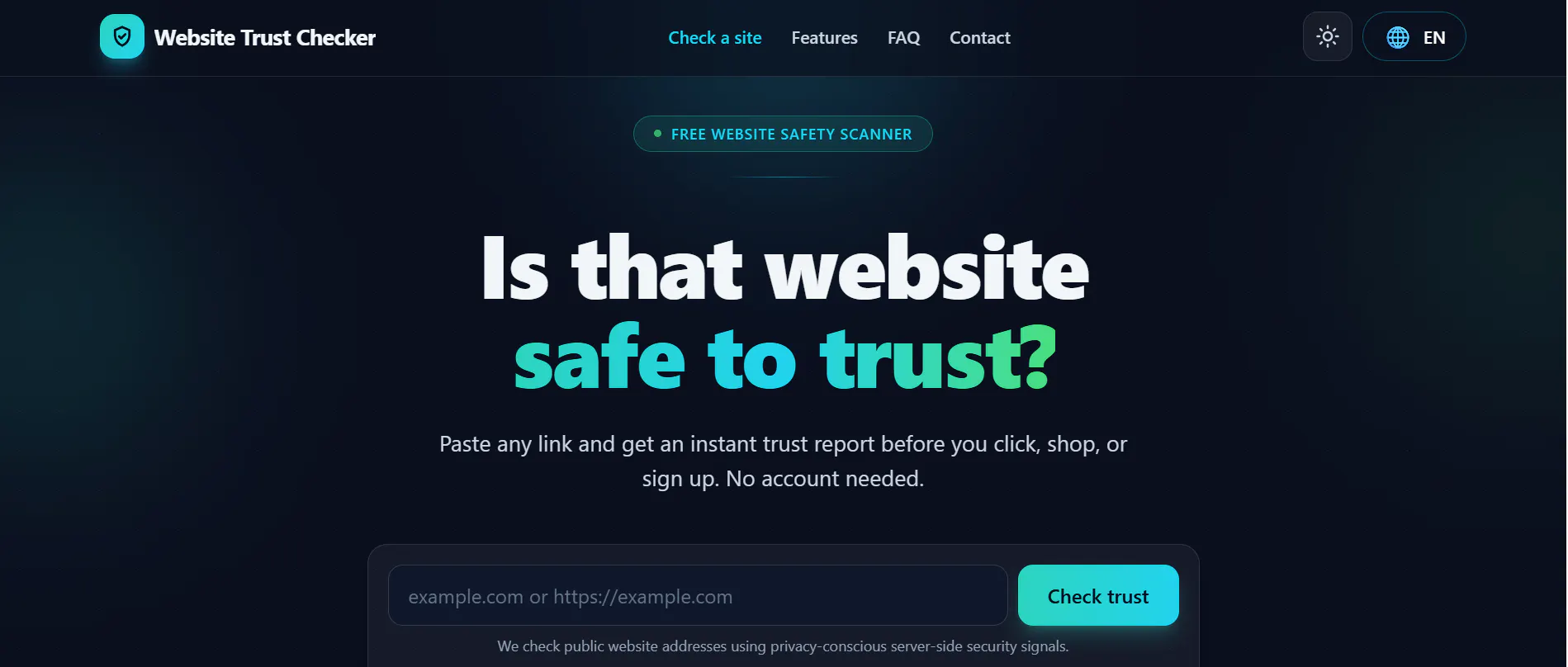 Website Trust Checker