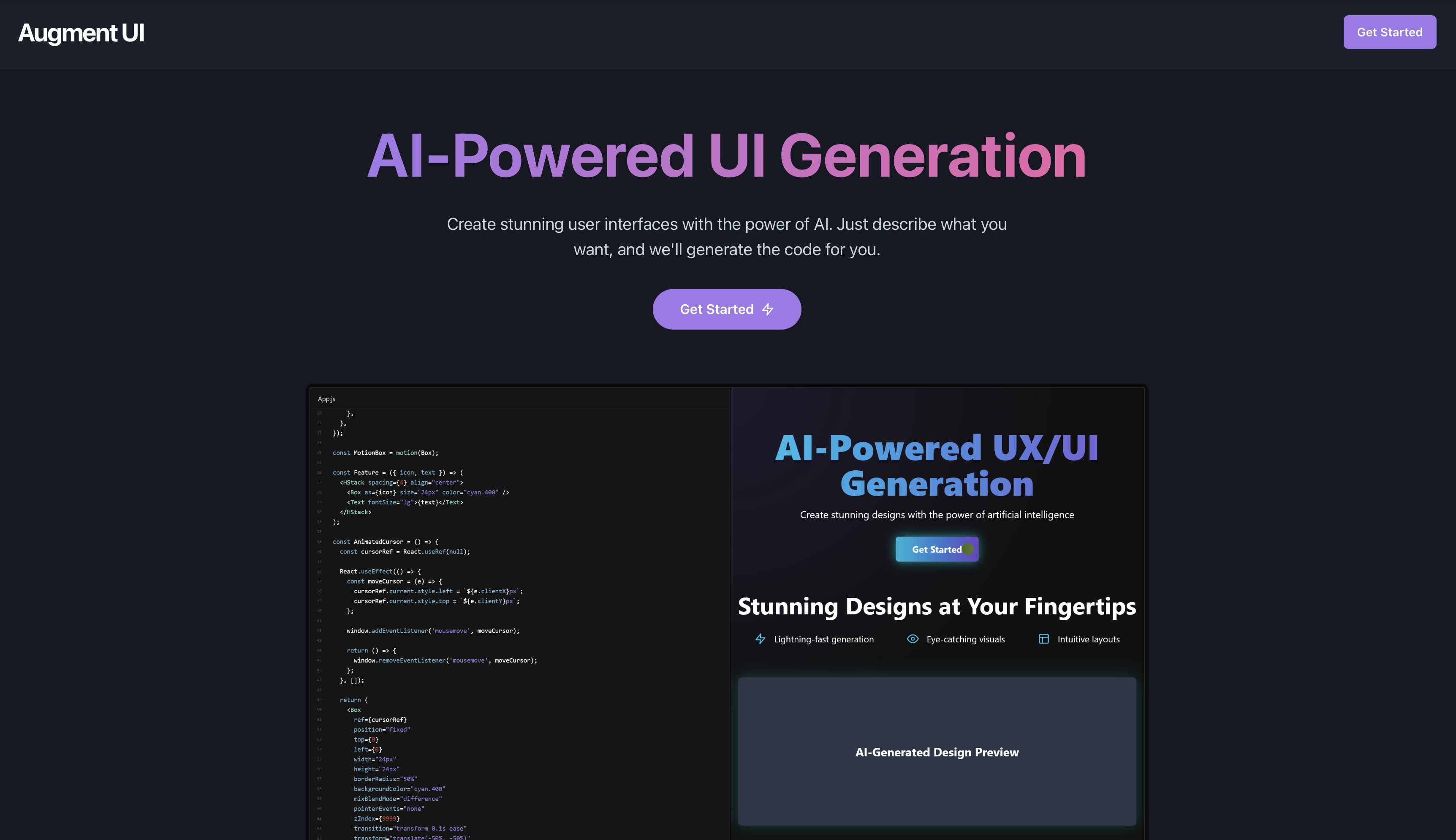 startuptile Augment UI-Use AI to prototype frontend designs