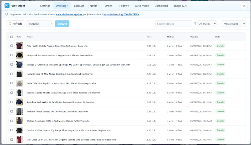 VintHelper screenshot 1