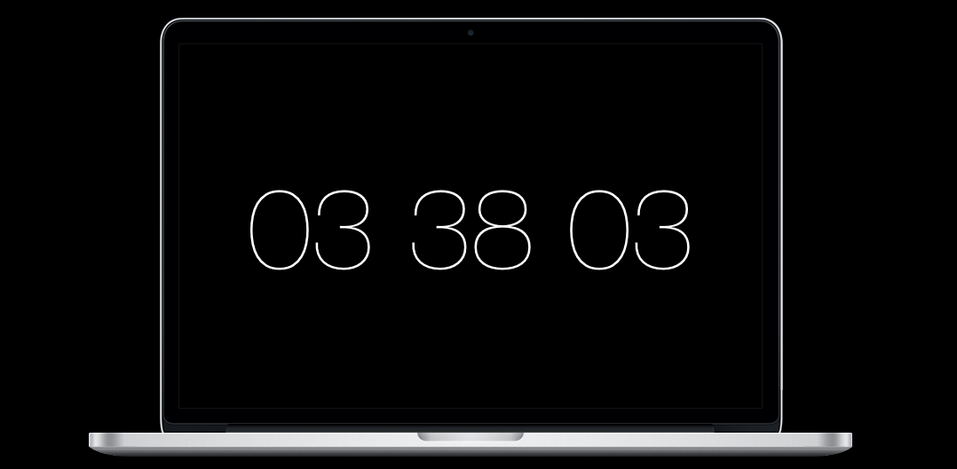 Screensaver clock for macbook pro