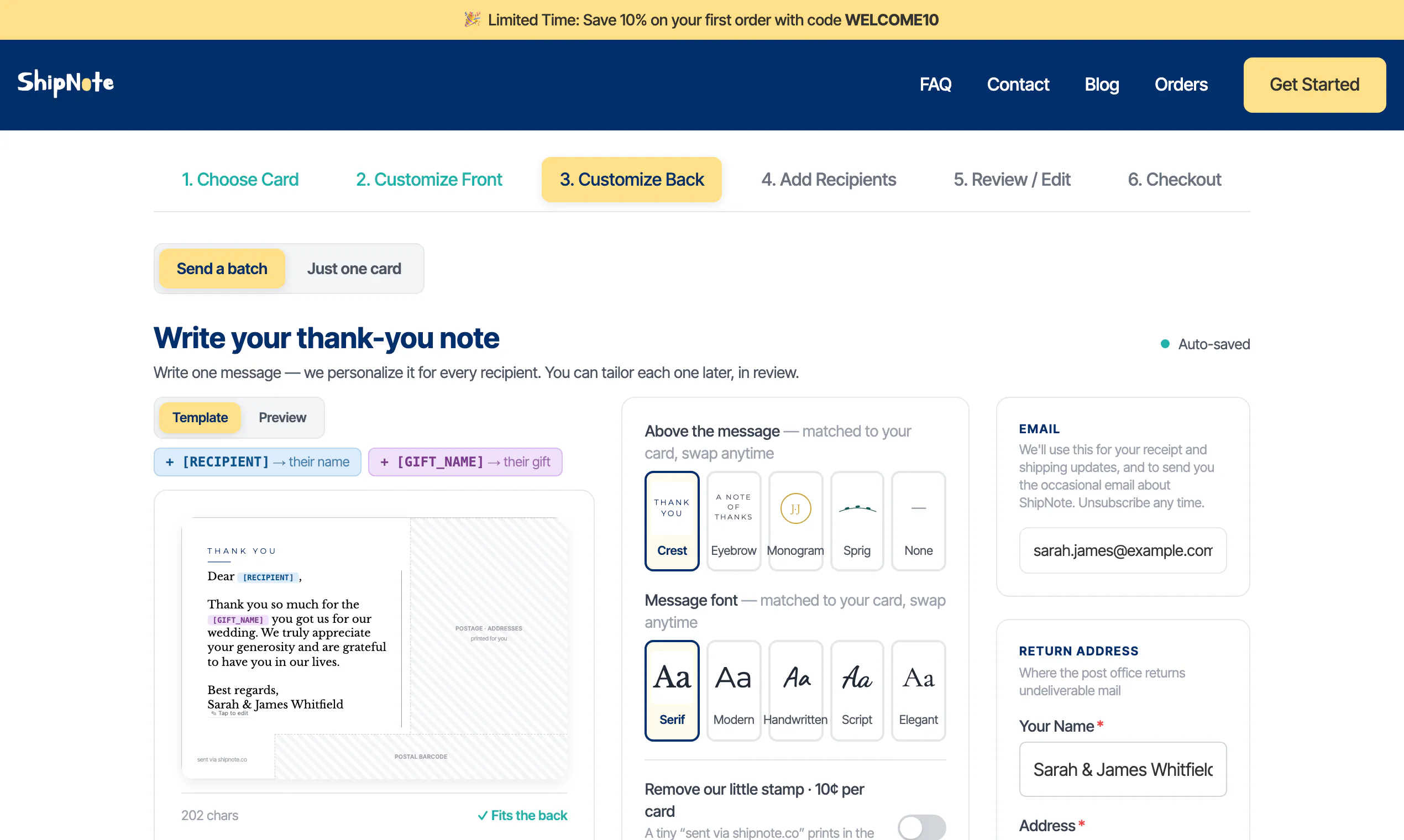 ShipNote screenshot