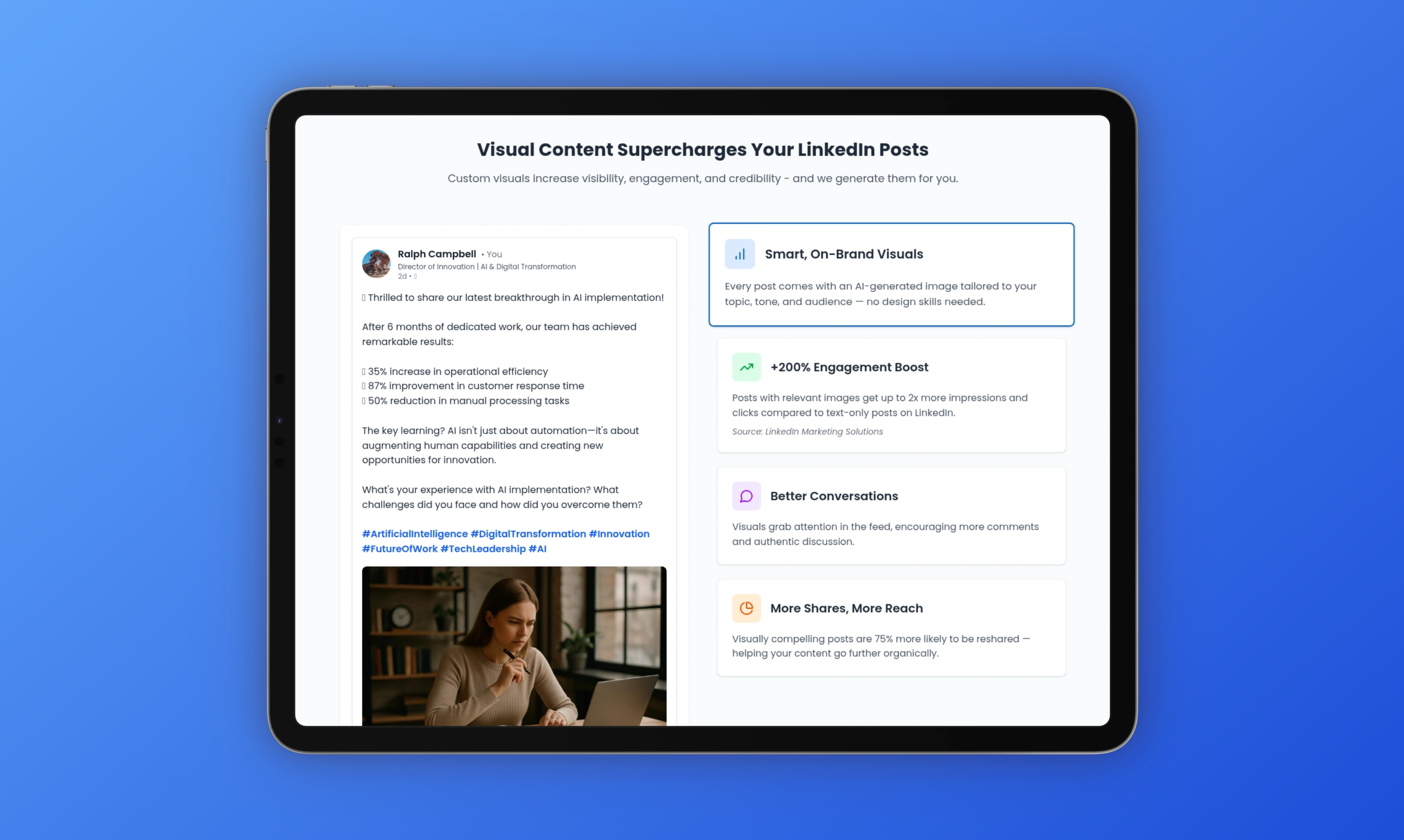 PostMatics - Generate and schedule LinkedIn content in seconds media 2
