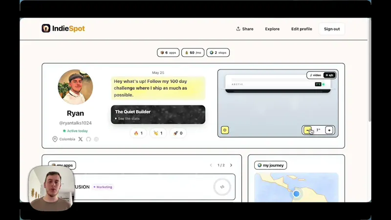 IndieSpot screenshot 1 (video preview)