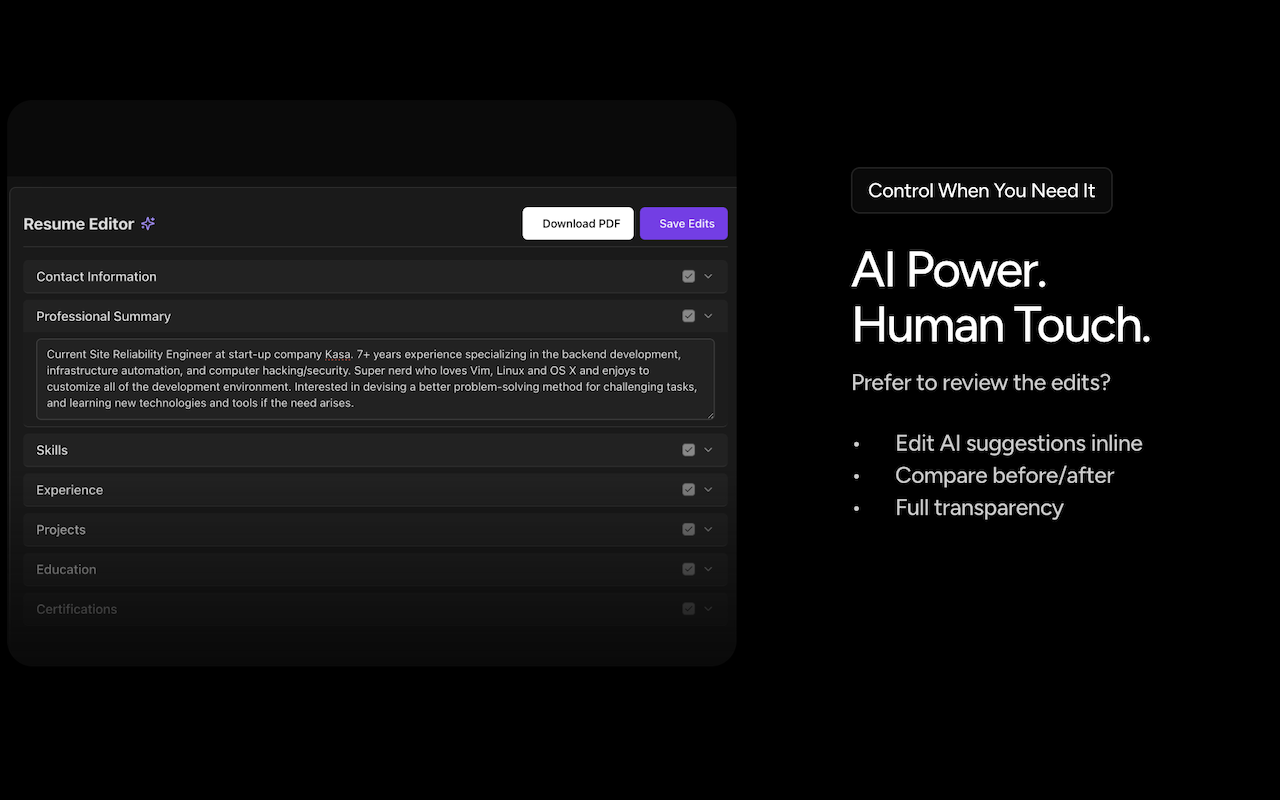 ReflexCV-Tailor Your Resume  In 1 Click. media 2