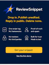 ReviewSnippet for any website - one line gallery image