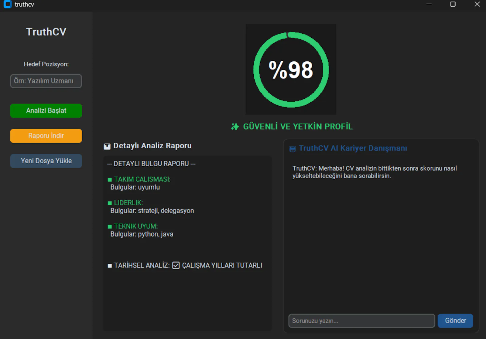 TruthCV screenshot 2